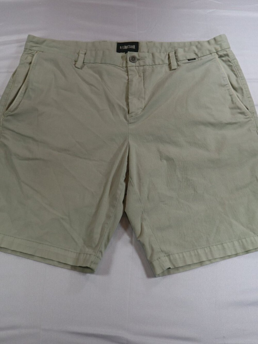 Linksoul Shorts Mens 38 Light Gray Golf Shorts Chino Performance Stretch Casual